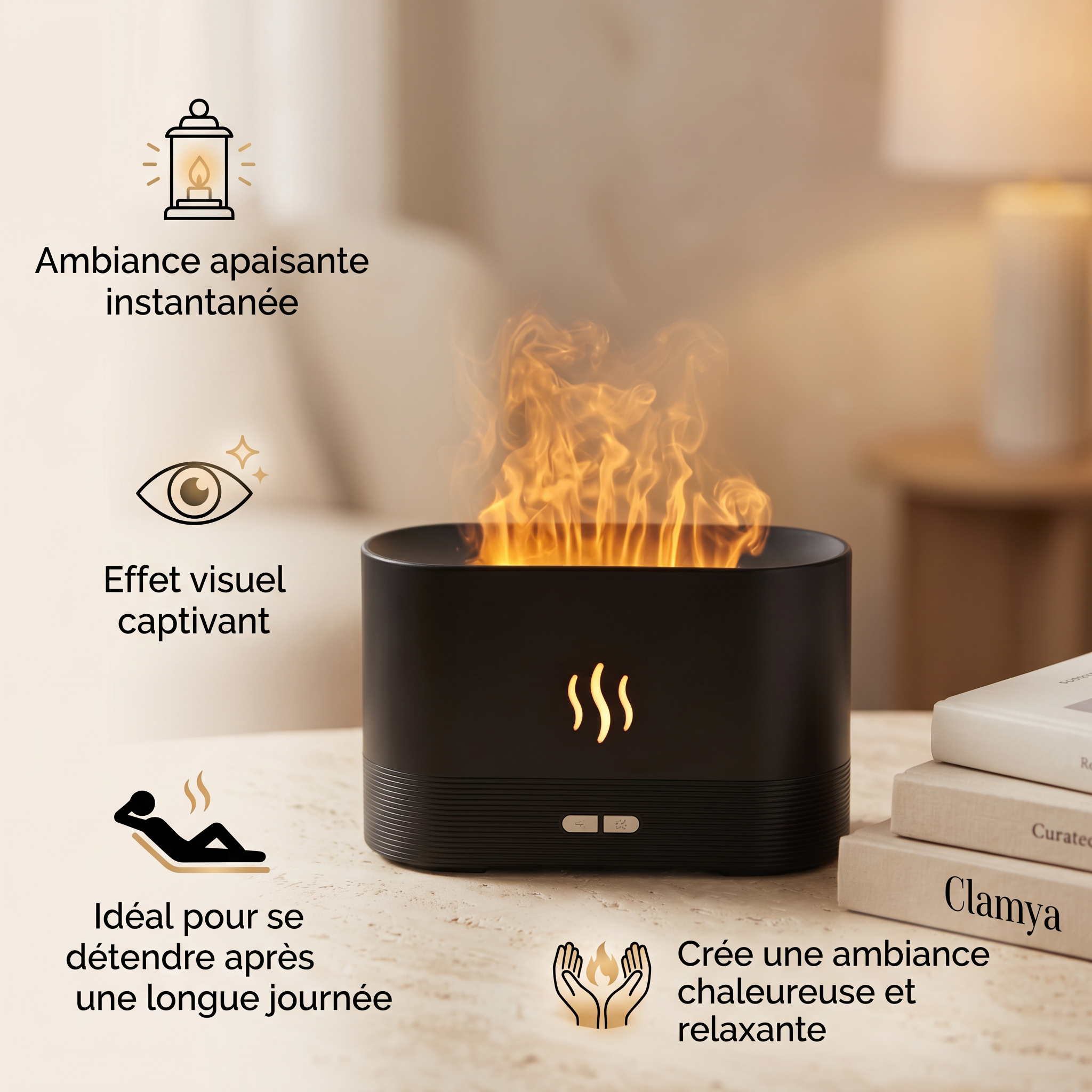 Diffuseur Flamme 6 Couleurs