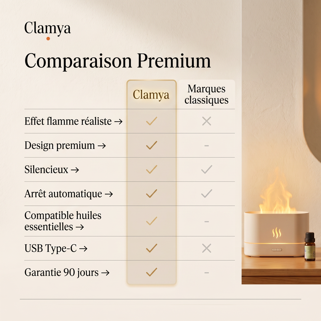 Diffuseur Flamme 6 Couleurs
