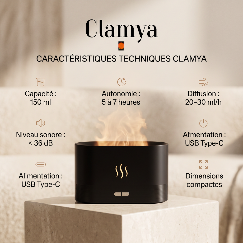 Diffuseur Flamme 6 Couleurs