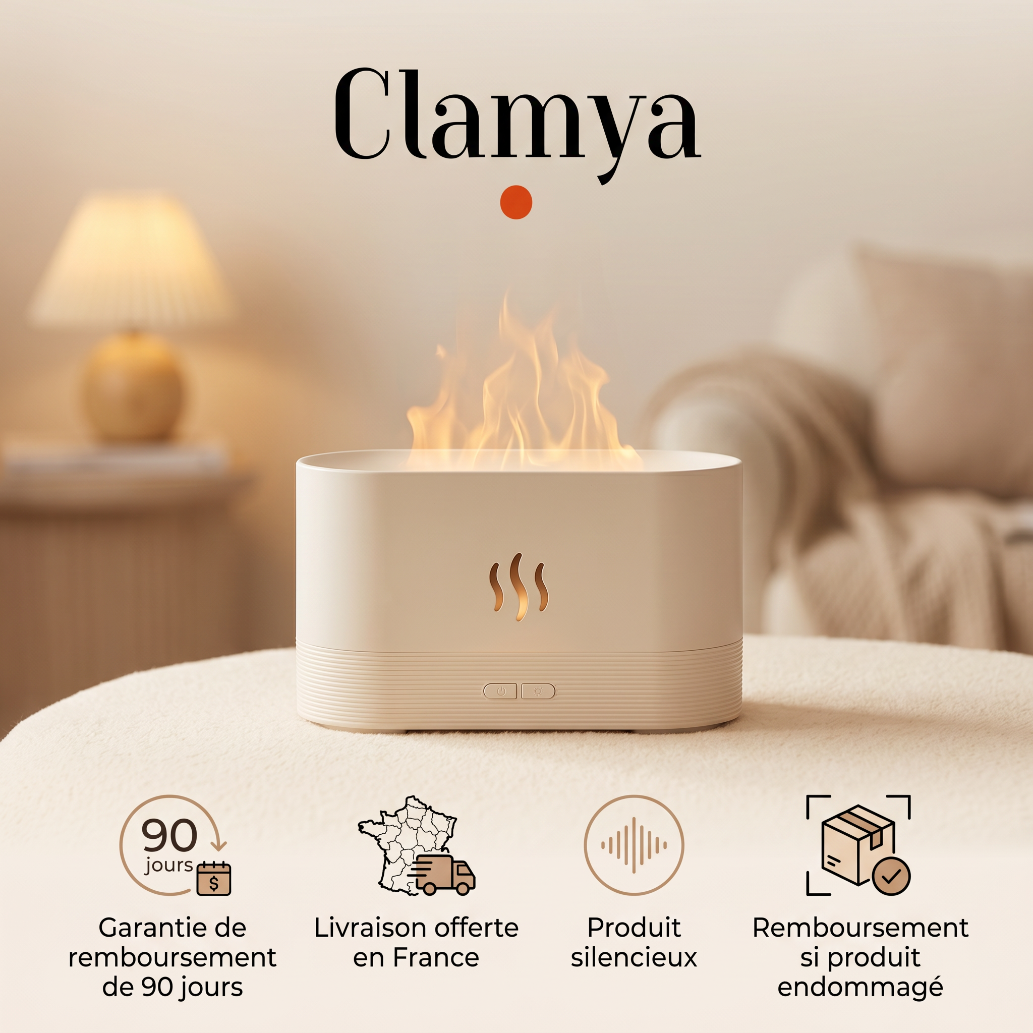 Diffuseur Flamme 6 Couleurs